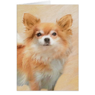Chihuahua Long-Haired Dog Painting Original Art