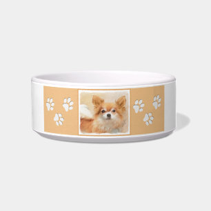 Chihuahua Long-Haired Dog Painting Original Art Bowl