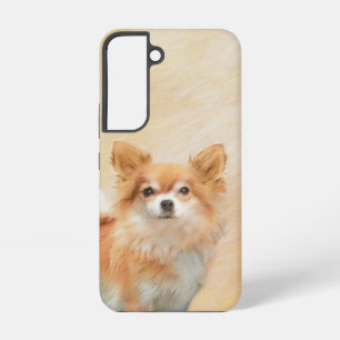 Chihuahua Long-Haired Dog Painting Original Art Samsung Galaxy Case
