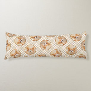 Chihuahua Long-Haired Painting Original Dog Art Body Cushion