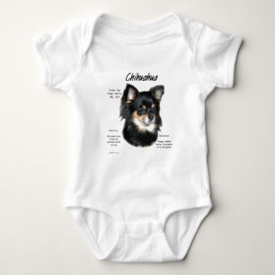 Chihuahua (long) History Design Baby Bodysuit
