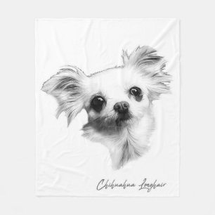 Chihuahua longhair dog_Dog Lover Fleece Blanket