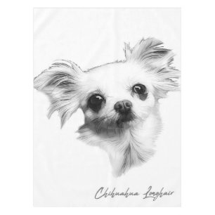 Chihuahua longhair dog_Dog Lover Tablecloth
