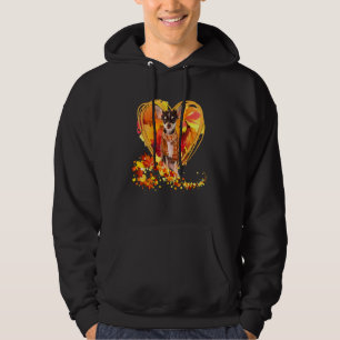 Chihuahua Love Autumn Heart Thanksgiving Hoodie
