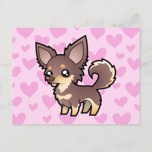 Chihuahua Love (long coat) Postcard