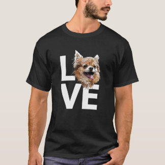 Chihuahua Love Long Hair Chiwawa Long Haired Dog L T-Shirt