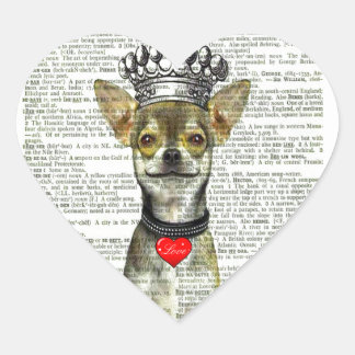 CHIHUAHUA LOVE STICKER- LOVE KING HEART STICKER