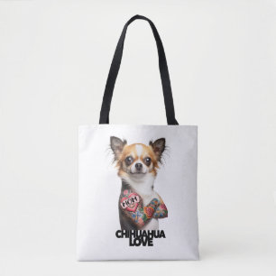 CHIHUAHUA LOVE tattoo artist mum tat ink pet dog Tote Bag