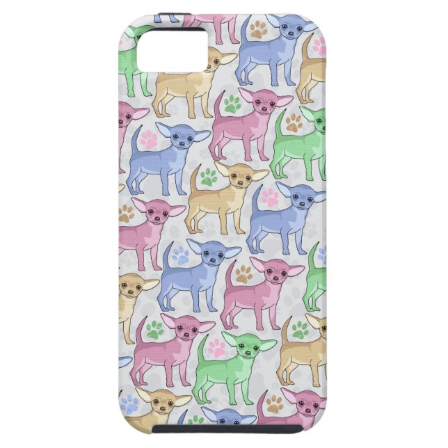 Chihuahua Lover Colourful Pattern Case-Mate iPhone Case (Back)
