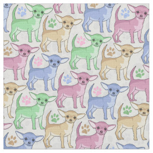 Chihuahua Lover Colourful Pattern Fabric