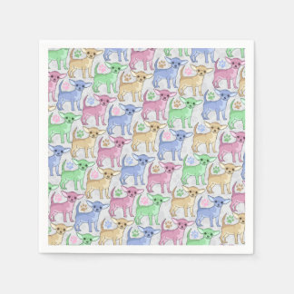 Chihuahua Lover Colourful Pattern Napkin