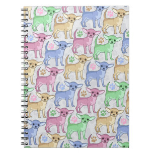 Chihuahua Lover Colourful Pattern Notebook