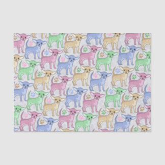 Chihuahua Lover Colourful Pattern Tissue Paper