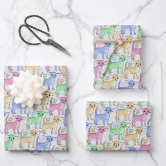 Chihuahua Lover Colourful Wrapping Paper Sheet