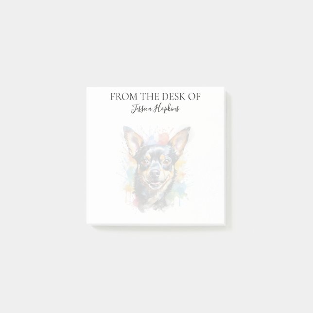 Chihuahua Lover Monogrammed Dog Post-it Notes (Front)