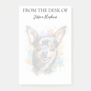 Chihuahua Lover Monogrammed Dog Post-it Notes