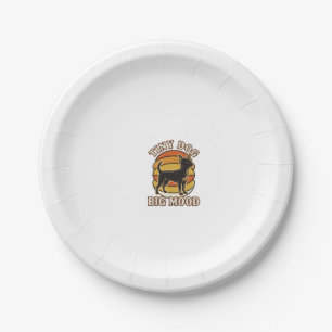Chihuahua Lover Shirt Retro Engraved Dog Humor Des Paper Plate