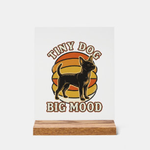 Chihuahua Lover Shirt Retro Engraved Dog Humour De Acrylic Sign