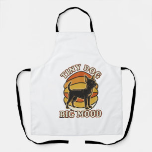 Chihuahua Lover Shirt Retro Engraved Dog Humour De Apron