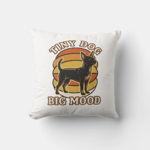 Chihuahua Lover Shirt Retro Engraved Dog Humour De Cushion