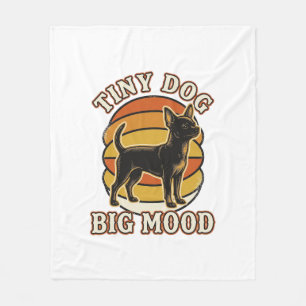 Chihuahua Lover Shirt Retro Engraved Dog Humour De Fleece Blanket