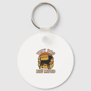 Chihuahua Lover Shirt Retro Engraved Dog Humour De Key Ring