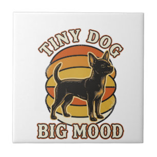 Chihuahua Lover Shirt Retro Engraved Dog Humour De Tile