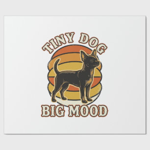 Chihuahua Lover Shirt Retro Engraved Dog Humour De Wrapping Paper