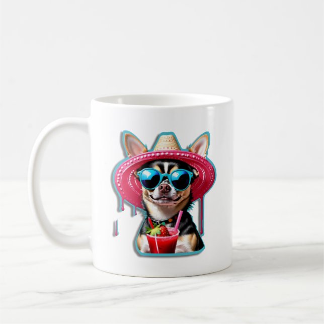 Chihuahua Loves Daiquiris [YUM!] - Coffee Mug (Left)