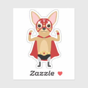 Chihuahua Luchador Wrestler Dog Stickers