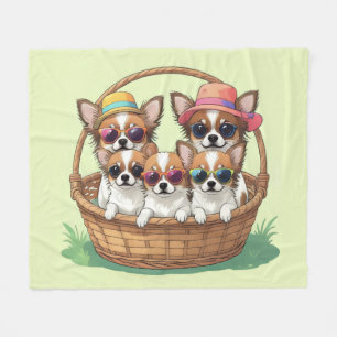 Chihuahua lustige Welpen Fleece Blanket