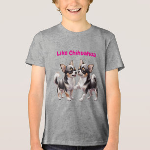 Chihuahua lustige Welpen Tri-Blend Shirt