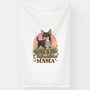 Chihuahua Mama Dog Pink Floral Bandana_1 Banner