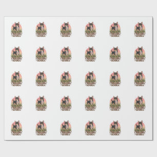 Chihuahua Mama Dog Pink Floral Bandana_1 Wrapping Paper