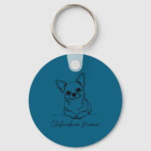 Chihuahua Mama Short Haired Chihuahua Mom Cute Dog Key Ring