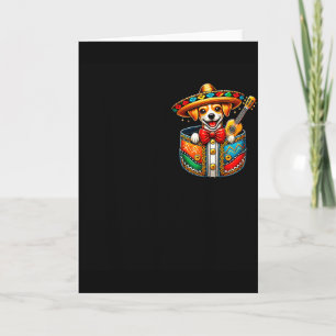 Chihuahua Mariachi Pocket Cinco De Mayo Mexican Pa Card