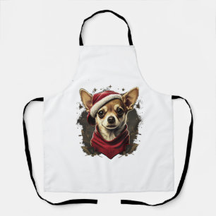 Chihuahua  Merry Christmas  X-Mas Tree  Cute       Apron