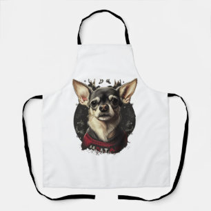 Chihuahua Merry Christmas X-Mas Tree Cute Apron