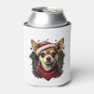 Chihuahua Merry Christmas X-Mas Tree Cute Can Cooler
