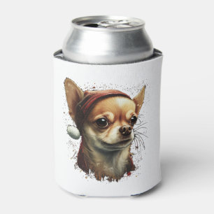 Chihuahua Merry Christmas X-Mas Tree Cute Can Cooler