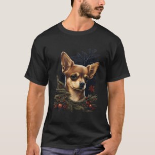Chihuahua Merry Christmas X-Mas Tree Cute Dog Funn T-Shirt