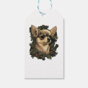 Chihuahua Merry Christmas X-Mas Tree Cute Gift Tags