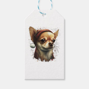 Chihuahua Merry Christmas X-Mas Tree Cute Gift Tags