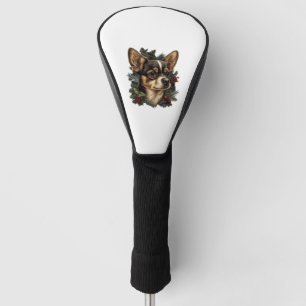 Chihuahua Merry Christmas Xmas Tree Cute Dog Golf Head Cover