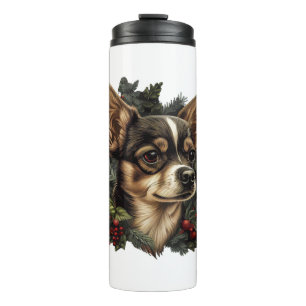 Chihuahua Merry Christmas Xmas Tree Cute Dog Thermal Tumbler