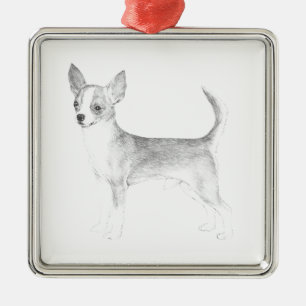 Chihuahua Metal Tree Decoration