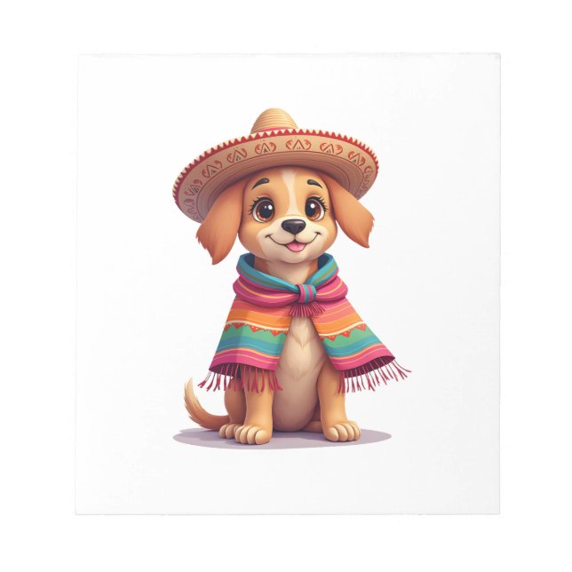 Chihuahua  Mexico  Cinco de Mayo  Funny Dog  (1) Notepad (Front)