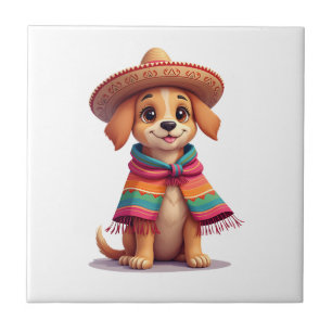 Chihuahua Mexico Cinco de Mayo Funny Dog (1) Tile