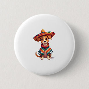 Chihuahua  Mexico  Cinco de Mayo  Funny Dog  (2) 6 Cm Round Badge