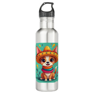 Chihuahua Mexico Cinco de Mayo Funny Dog (2) 710 Ml Water Bottle